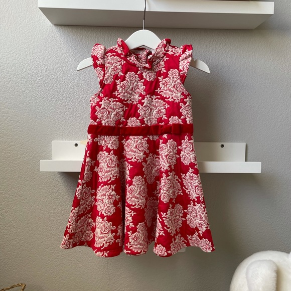 Janie and Jack Red Floral Dress - Picture 1 of 8